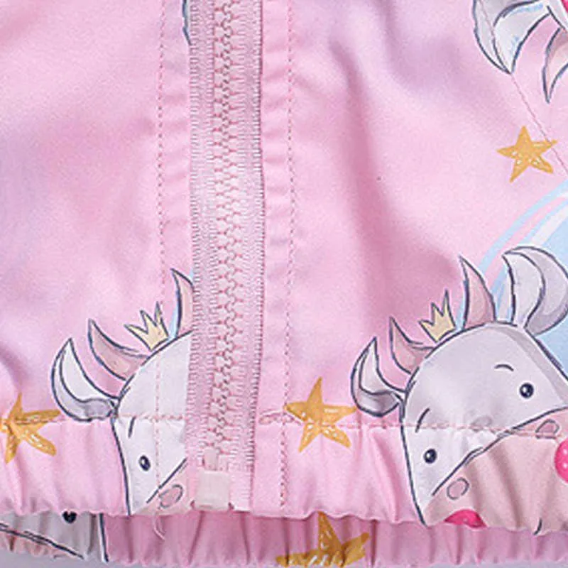 Bärenführer Kinder Mädchen Prinzessin Mode Kleidung Herbst Baby Cartoon Druck Nette Jacken Frühling Mit Kapuze Mäntel Kinder Oberbekleidung 210708