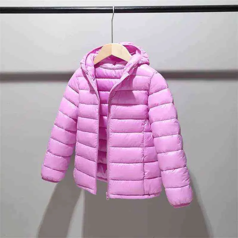 VIDMID Children's boys girls light down cotton clothes children's solid color coats jackets P5497 211027