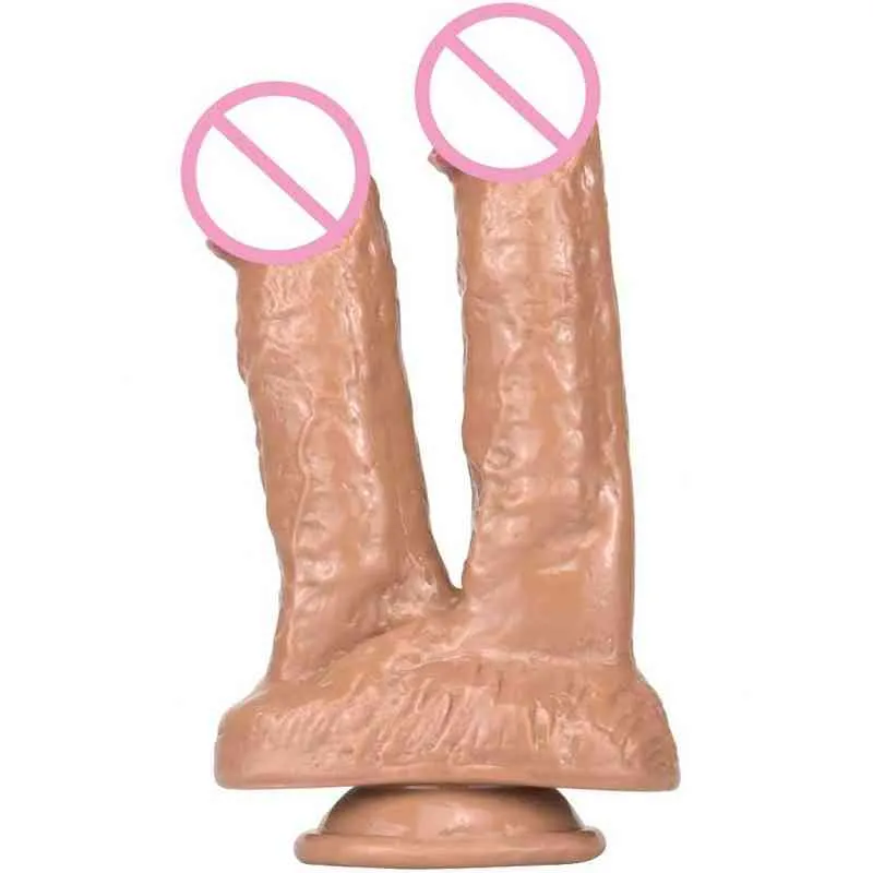 Nxy Dildos Anal Toys Хозяйка Горячая распродажа женской мастурбации симулятор пениса двуглавый дилдо взрослый веселый сорт Malala 0225