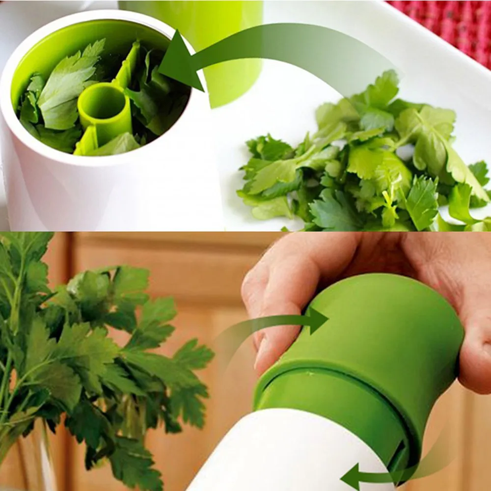 ABS + Rostfritt stål Grater Herb Grinder Spice Mill Persilja Shredder Chopper Frukt Vegetabilisk Cutter Spiralizer Gadget Tillbehör 210423