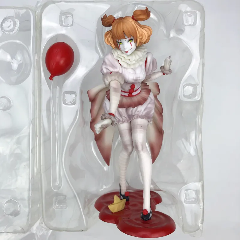 PVC Horror Bishoujo estátua It Pennywise Joker Action Figura Figura Garota Estilo Chucky Modelo Com coleções de brinquedos Presentes Novo 11125300132