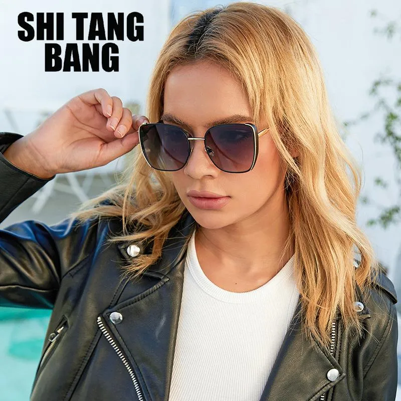 Sunglasses 2022 Fashion Metal Lrregular Cat Eye Women Channel Trendy Ladies Sun Glasses For Female Shades Eyewear2192