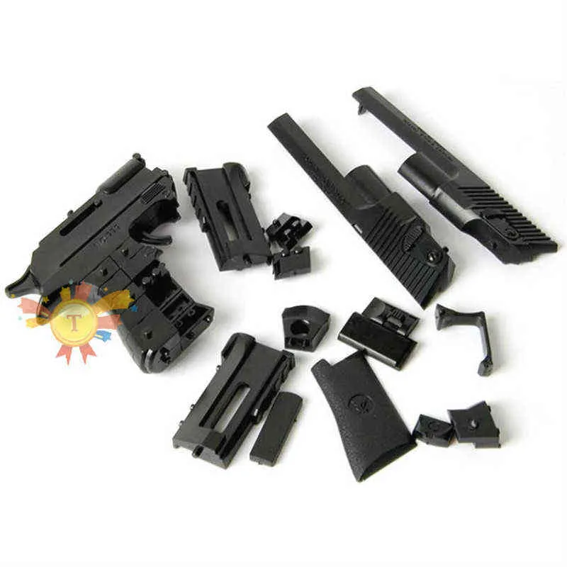 Crianças Brinquedos 1:10 Crianças Montagem de Construção Tijolos Tijolos Pistola Brinquedos Educacional Montado Plástico Modelo de Arma Para Ano Novo Y1130