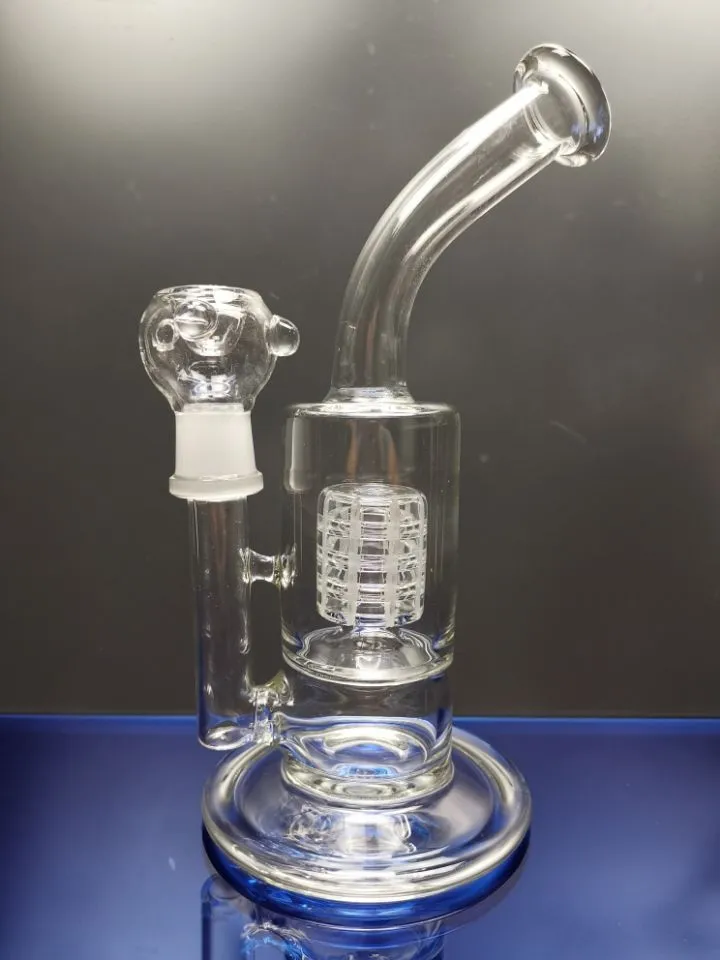 Glazen waterpijp heldere kleur rookpijp met vogelkooi percolator twee functies waterpijp vrouwelijk mannelijk met kom 18.8mm joint cheechshop