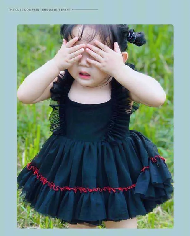 Baby Girl Party Robes Espagne Style Fluffy Tulle Princesse pour les vêtements de spectacle de mariage E29748 210610