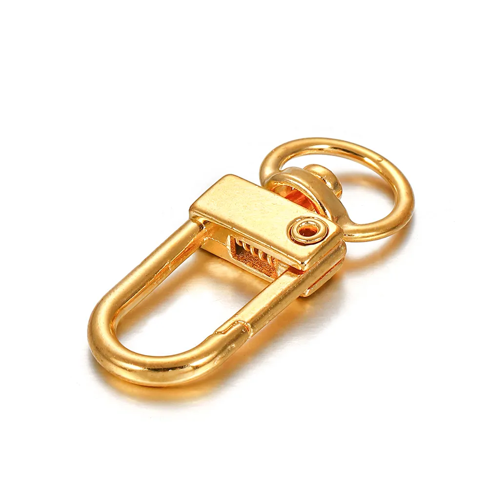 lot 12x33mm rotierende Hundeschnalle Gold Rhodium Metall Hummerverschlusshaken für DIY -Schmuck Making Key Ring Chain Accessoires4715659