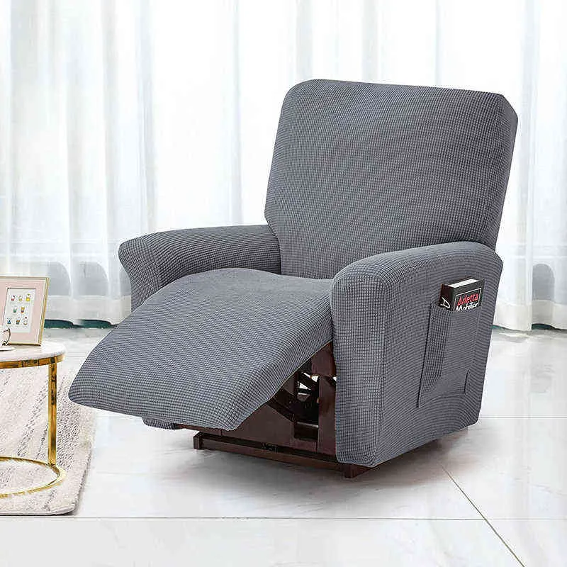 16 cores capa de sofá reclinável estiramento preguiçoso menino cadeira pet anti-deslizamento protetor de assento slipcover para decoração de casa 211207304j