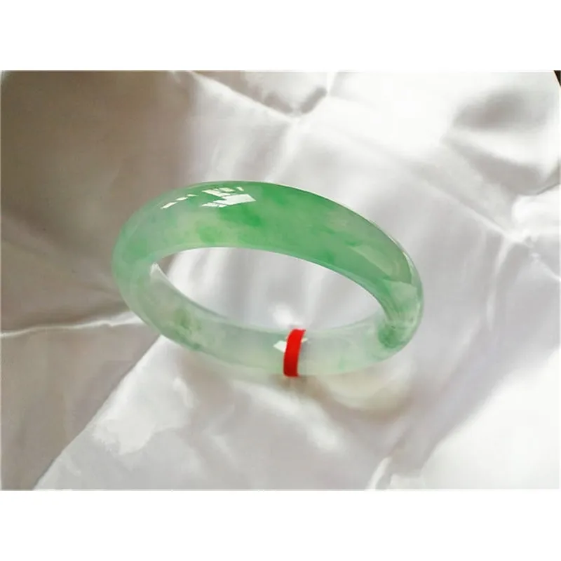 Enviar certificado Pure Myanmar Jade Aclass 53mm62mm Ice Light Green Elegant Princess Bracelet Gift8067741
