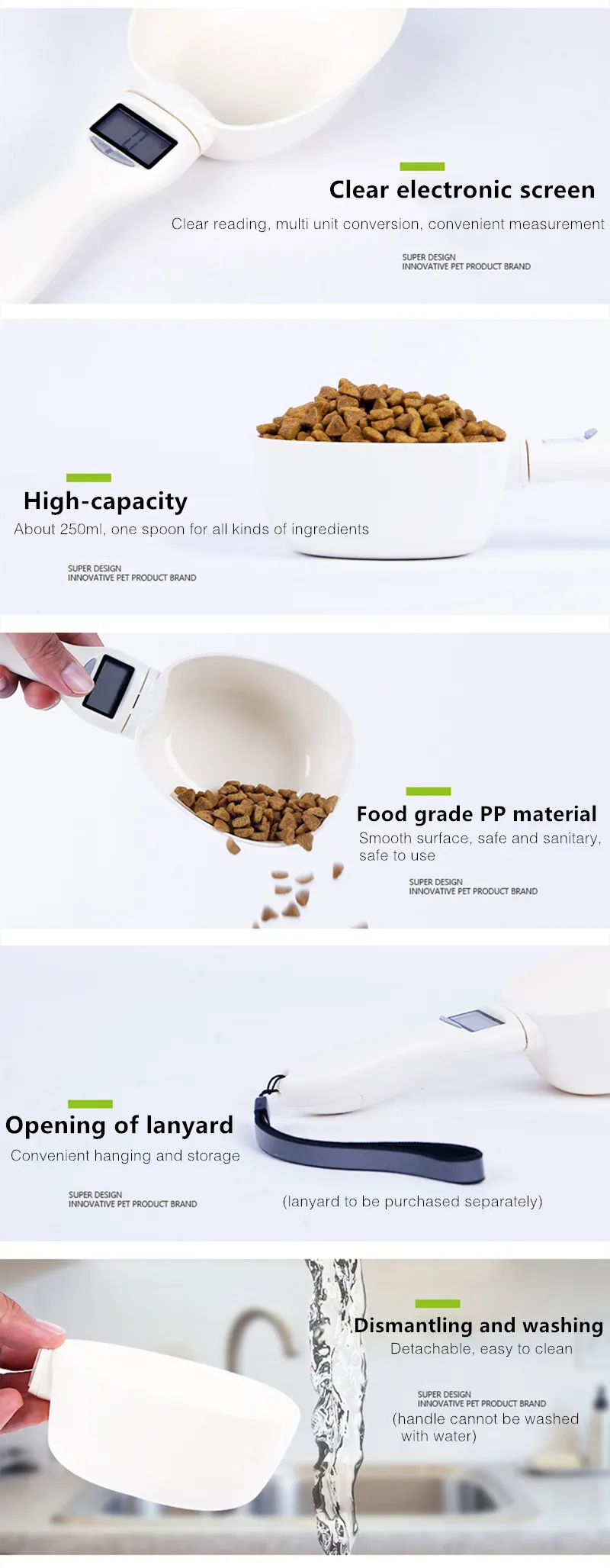 Measuring Tools Scale Cup For Dog Cat Feeding Bowl Kitchen Scale Spoon Measuring Scoop Portable With Led Display