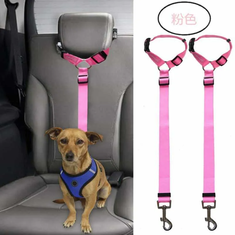 Pet Dog Cat Car Seat Belt For Accessories Adjustable Pet Dog Car Seat Safety Belt Puppy Vehicle Solid Zinc Alloy Rotating 211006