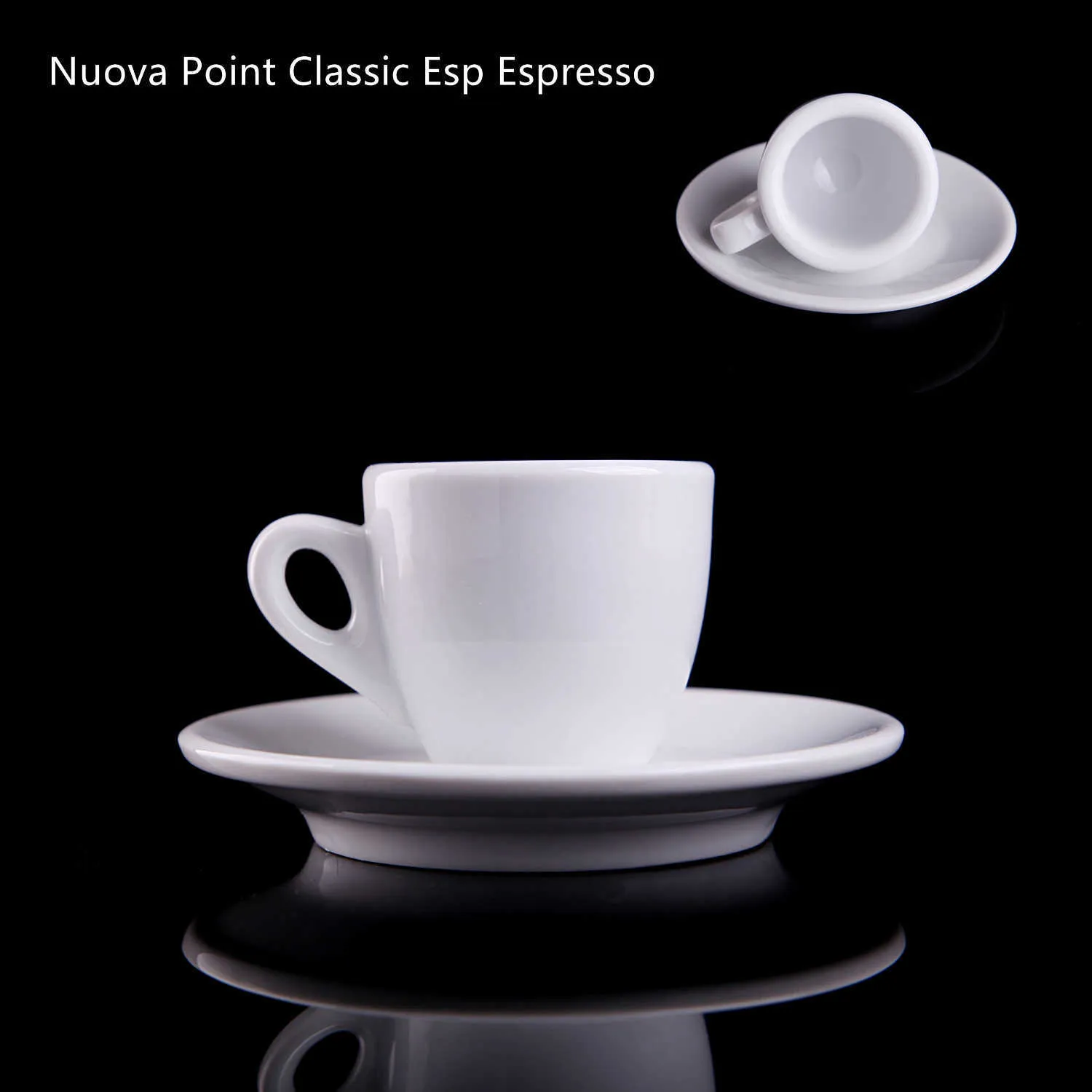 Nuova Point Professional منافسة ESP ESP ESPRESSO S GLASS 9MM مقهى CAFFE CAFFE MUG COUPLE CUCE SAUCER 210907276V