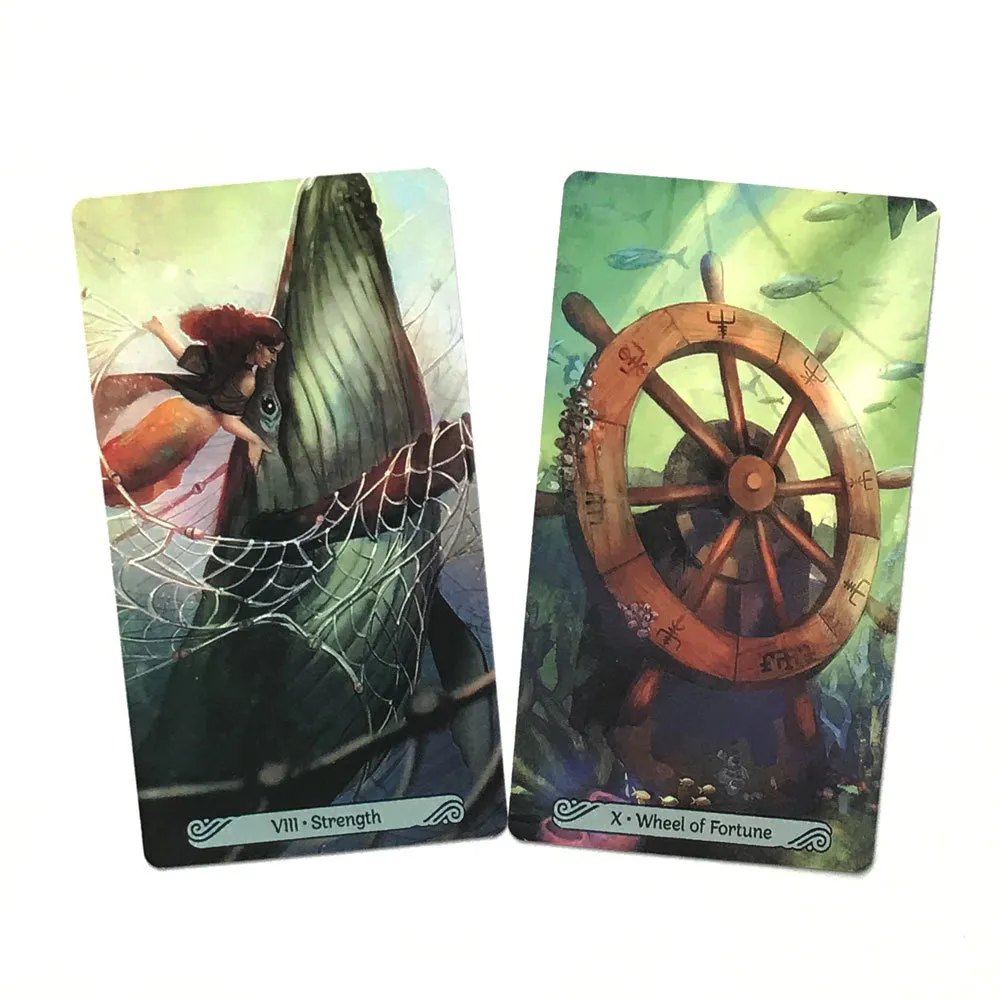 Meerjungfrau Tarotkarten Oracless Divination Deck Brettspiele Englisch für Familienpartyspiel Spiele individuell