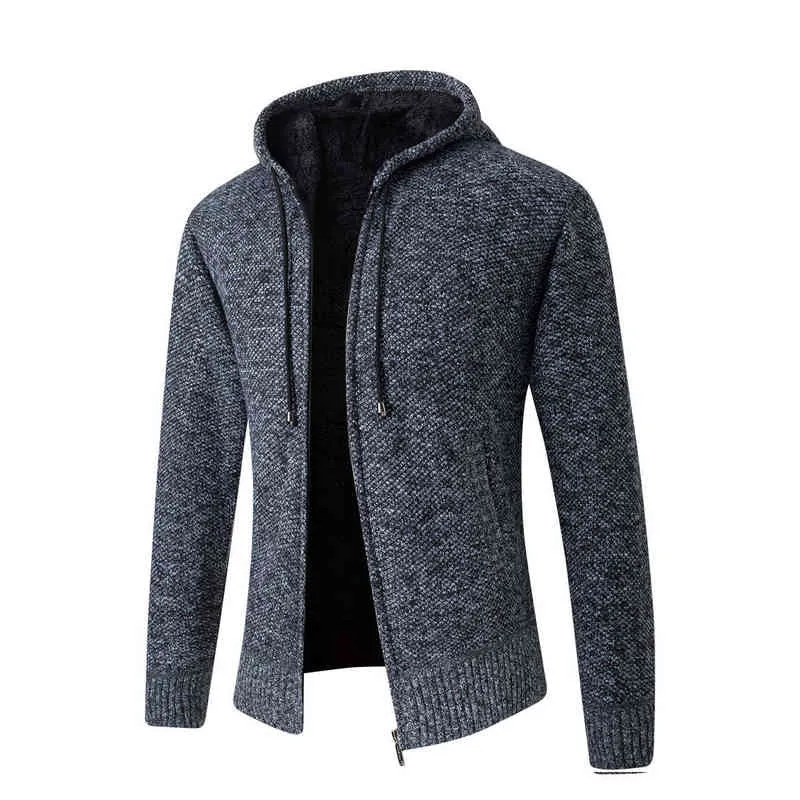 Мужские трикотажные флисовые пальто открывают передний кардиган свитер полный на молнии сплошные цветные толстовки свитер куртка зимние пальто топы G1231