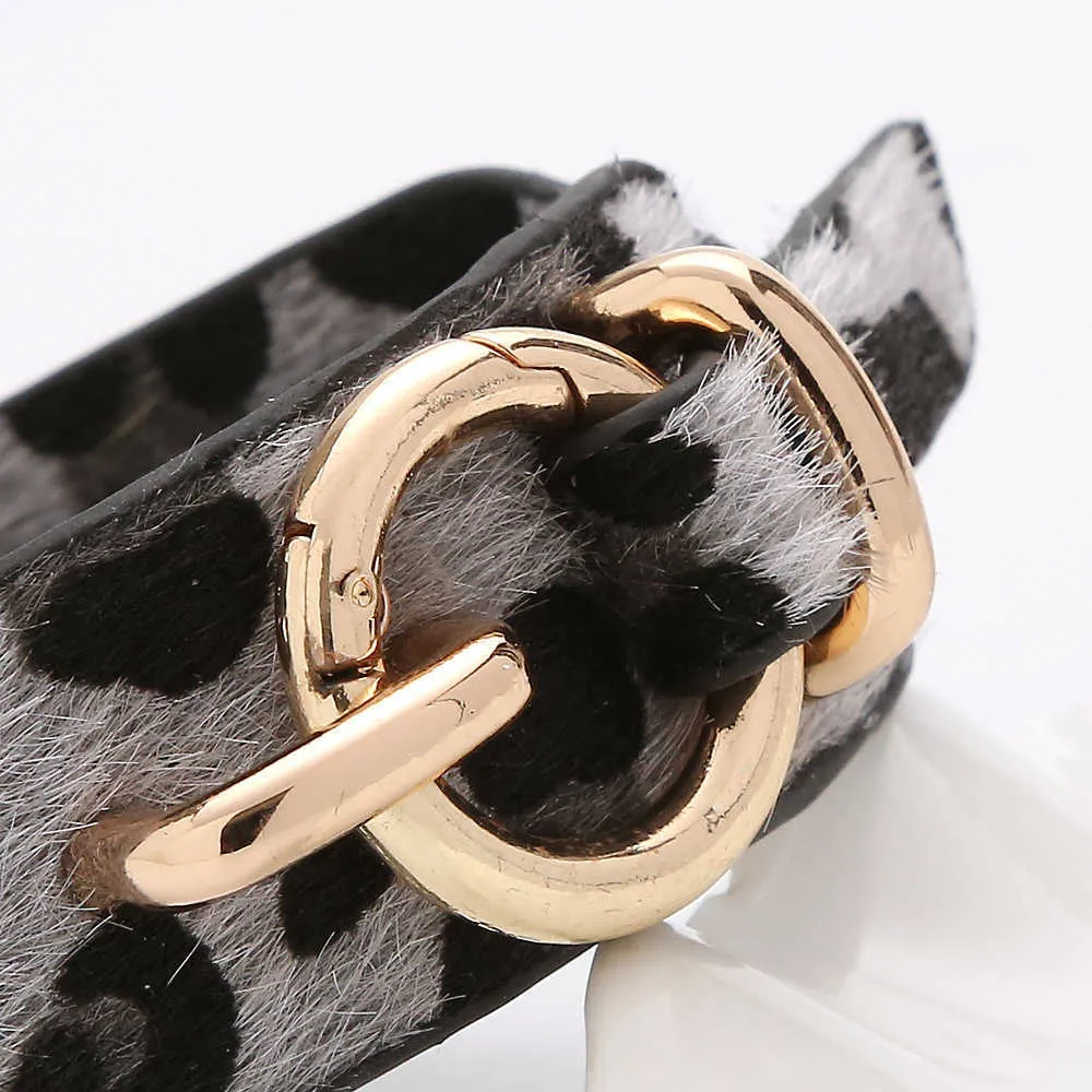 Leopard Lederen Armbanden voor Dames Mannen 2021 Mode Armbanden Armbanden Elegante Gothic Wide Wrap Armband Sieraden Q0719