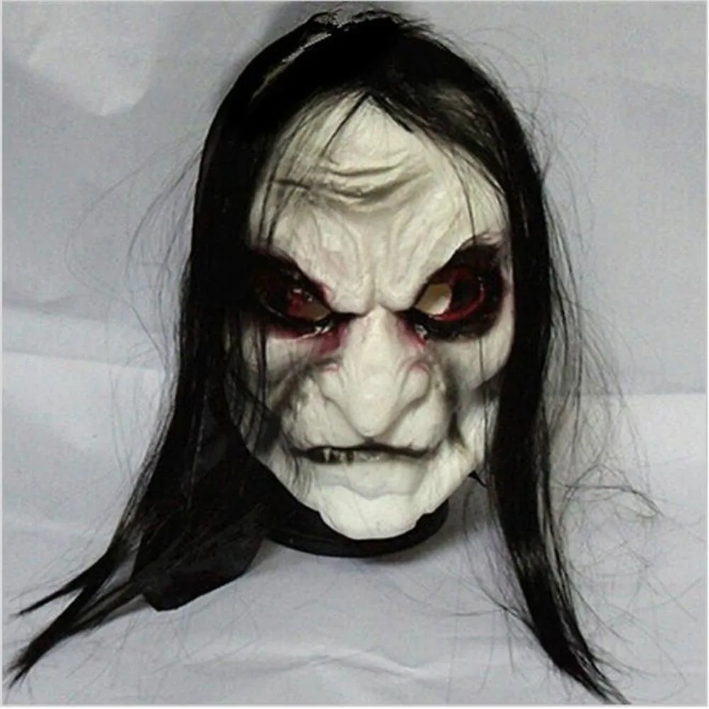 Accessoires d'Halloween Cheveux Longs Rancune Fantôme Zombie Cosplay Réaliste Déguisement Partie Effrayant Masque