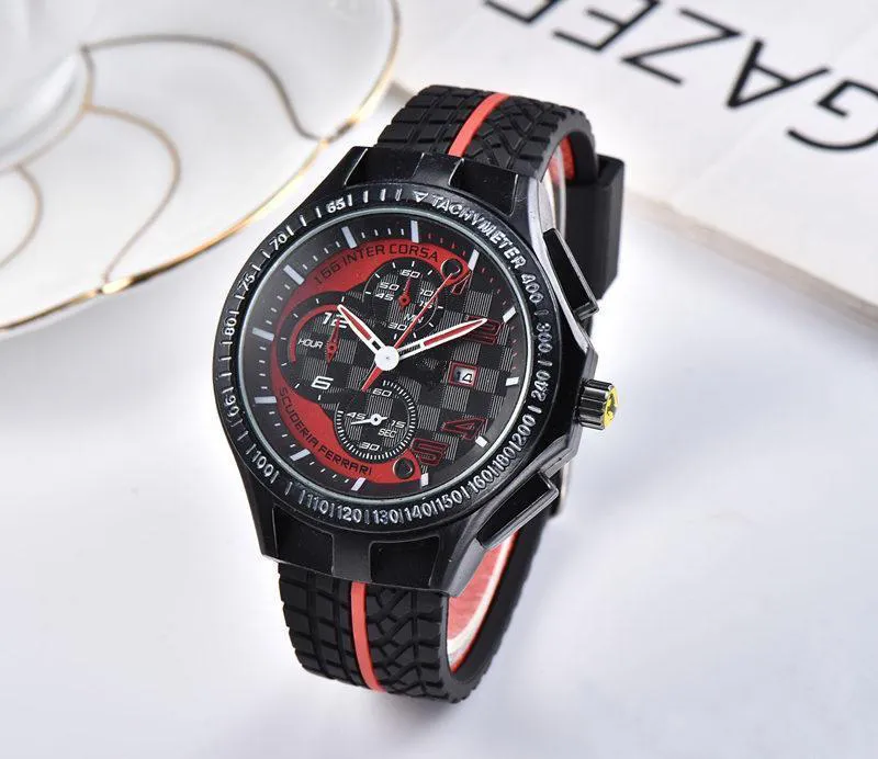 Famous design men's Big Watch Stainless Quality Male Quartz watches Casual fashion sports Man Silicone strap Brand women Wris225Z