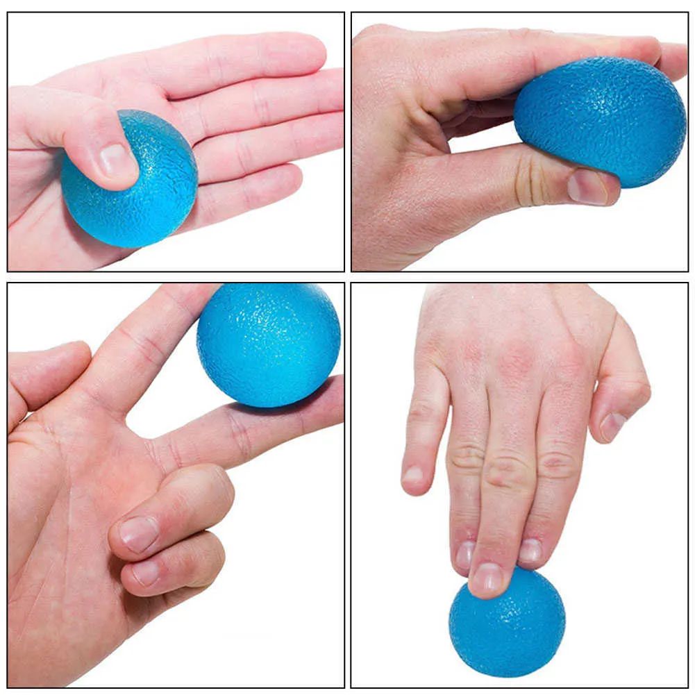 Silica Gel Hand Grip Ball Egg Män Kvinnor Gym Fitness Finger Tung Tränare Styrka Muskelåterhämtning Gripper Trainer Ball