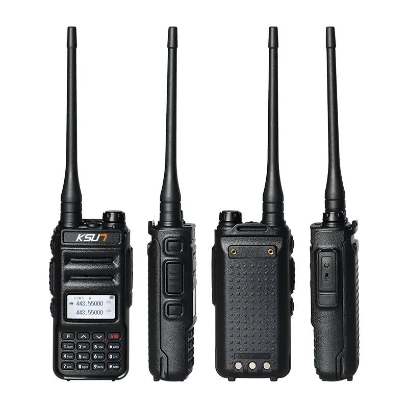 1 oder KSUN 8W Walkie Talkie Long Range VHF UHF Dual Band Zwei Weg Radio Station VOX Communicator HF Transceiver Walkie-talkie
