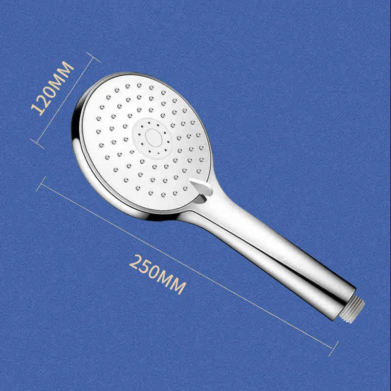 Pressurized Bathroom Sprayer Universal Thread Shower Head Adjustable Shower Spray Nozzle Water Saving Rainfall With Hose&Holder H1209