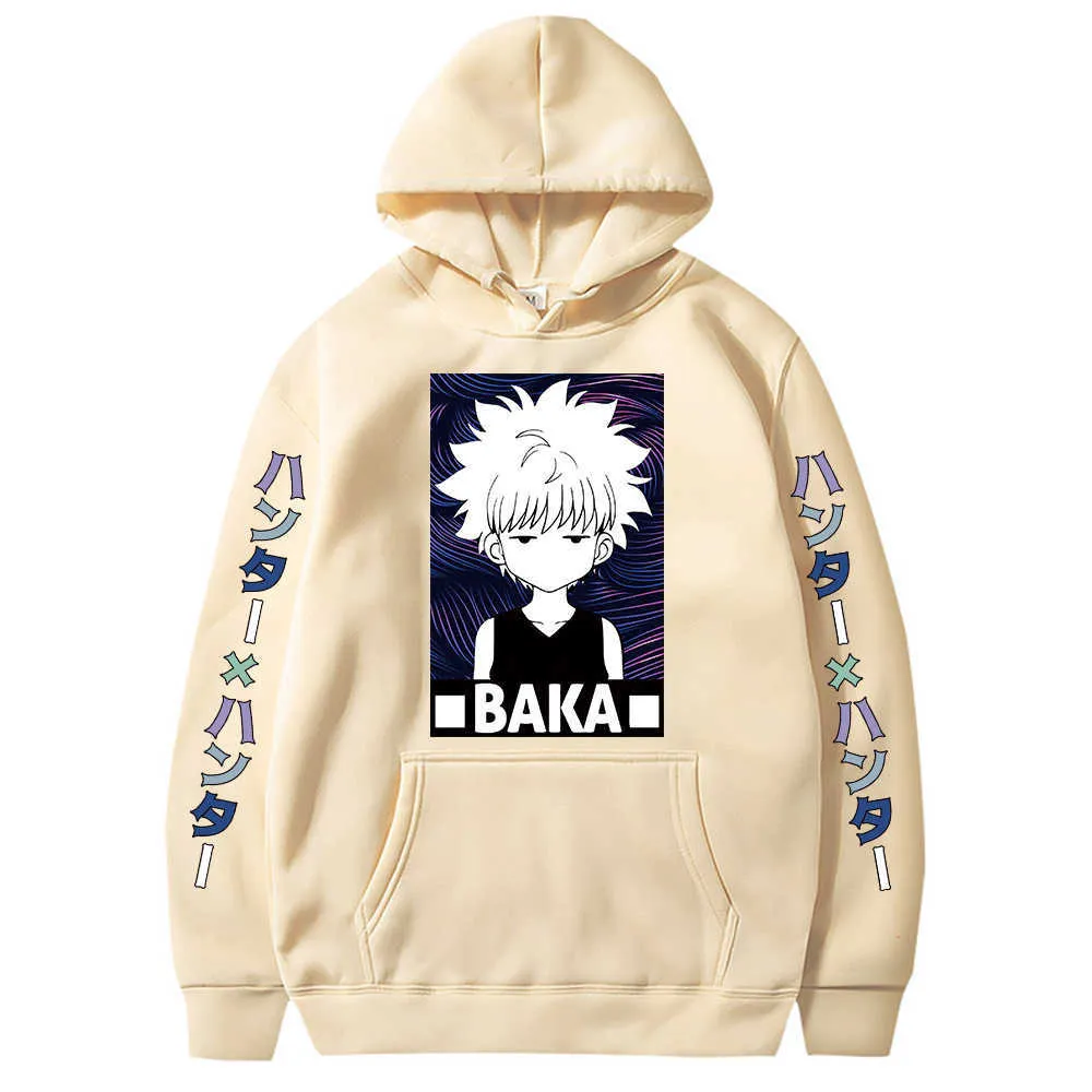 Hunter X Hunter Sevimli Anime Baskılı Hoodie Kadın 2021 Comfort Killaa Baka Harajuku Rahat Hoodies Moda Dantel-up Kadınlar Hoody Y0727