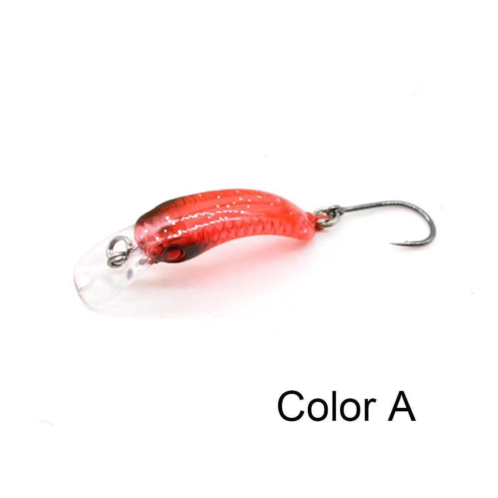 1 PZ 3.7 cm 1.5g Mini Minnow Artificiale Richiamo Duro Esche Da Pesca Gancio Affilato Crankbait Wobbler Tackle Trota Accessori D'acqua Dolce