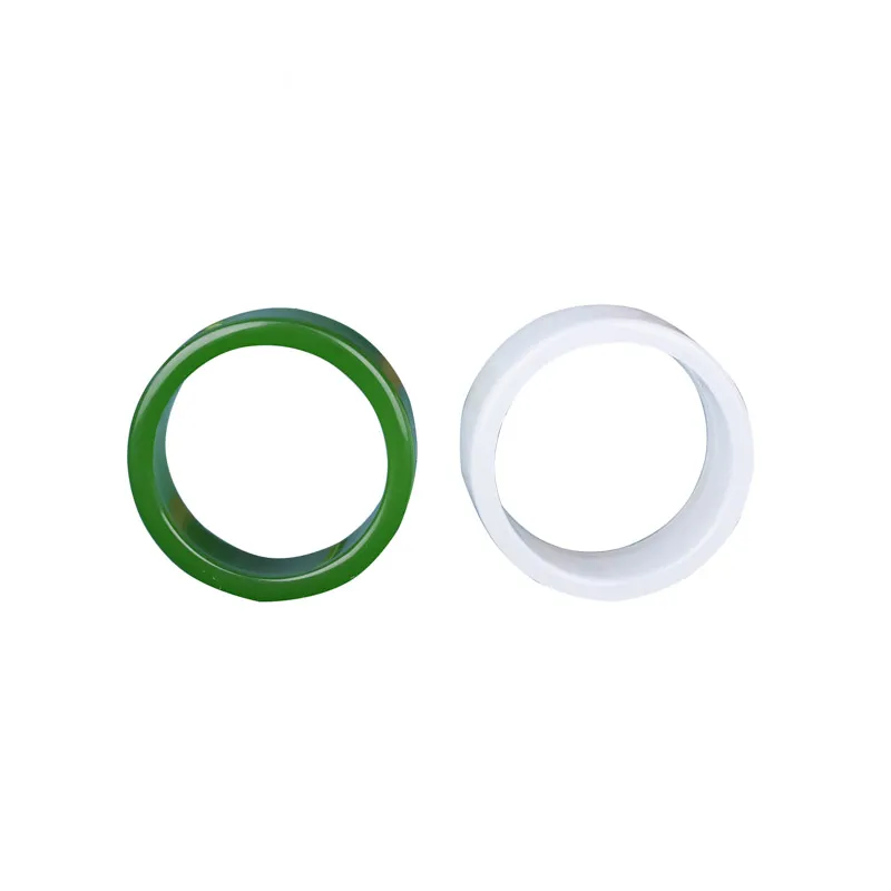 Natürliche grüne weiße Hetian Jade 7-10 Größe flacher Ring chinesischer Jadeit Amulett Mode Charm Schmuck handgeschnitzt Geschenke Frauen Männer316i