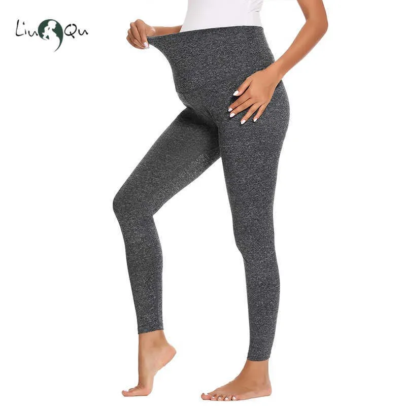 Leggings da donna Pantaloni da yoga premaman A tutta lunghezza sopra la pancia Elastico Comodo allenamento Attivo a vita alta Stretch 210918