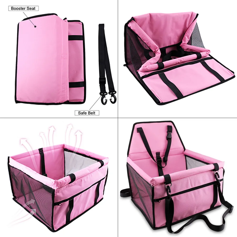 Pet Dog Car Seat Waterproof Basket Waterproof Dog Seat Påsar Fällbara hängmatta Pet Carriers Bag för små katthundar Säkerhetsresor6916664