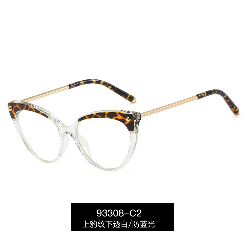 Tr90 Anti-Blu-ray-Brille Mode Sonnenbrille Vollformat Damen Flachspiegel Unisex