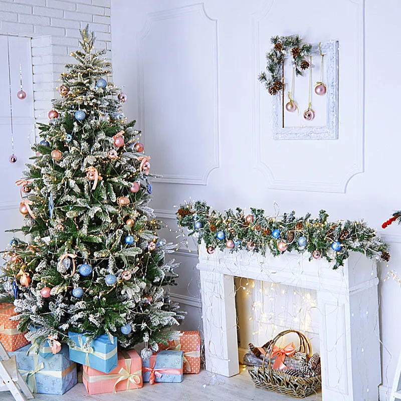 شجرة عيد الميلاد ديكور الكرة الهدايا التذكارية حزب عيد الميلاد شنقا كرات زخرفة زينة للمنزل هدية عيد 24 قطع 3 سنتيمتر / 1.2 