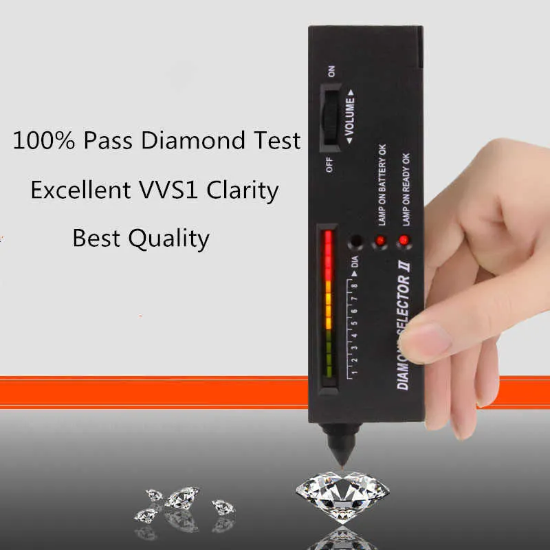 Moissanite 0.18ct Anel Passado Diamond Test Perfeito Corte Double T Letter 925 Esterlina Prata Diamante Anéis Luxo Moda Presente X0710