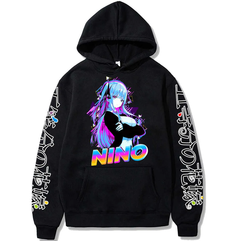 Femmes Sexy Jolie Anime Hoodies Sweats À Capuche Harajuku Nakano Manches Top Pulls H0910