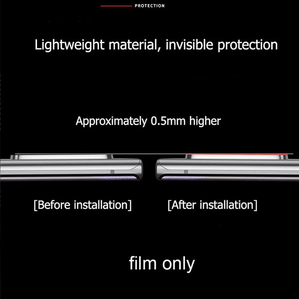 Telaio di protezione della fotocamera in metallo Samsung Galaxy S21Ultra S20 S21 S20PLUS S21PLUS Note 20 Ultra Protector Carbon Sticker Back Film