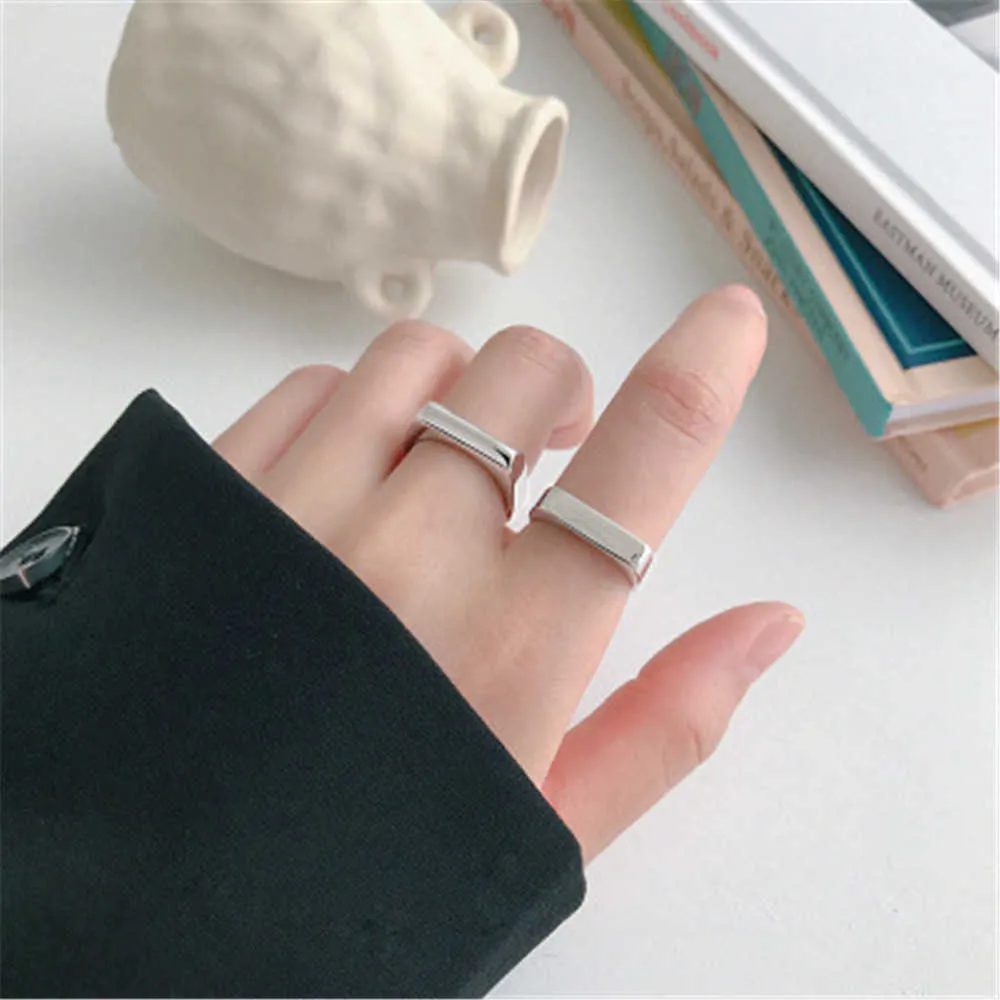 ANDYWEN 925 Sterling Silver Irregular Adjustable Special Rings Fashion Luxury 4 Types European Party Jewelry 210608