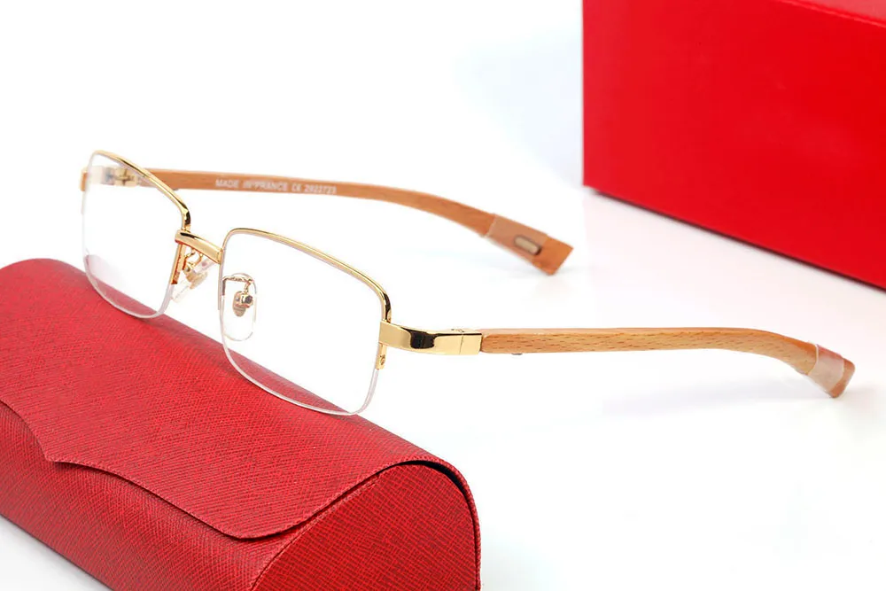 Heren en dames metalen goud houten zonnebril randloze ronde bril master design stijl van hoge kwaliteit geschikt voor alle gezichtsvormen met 212g
