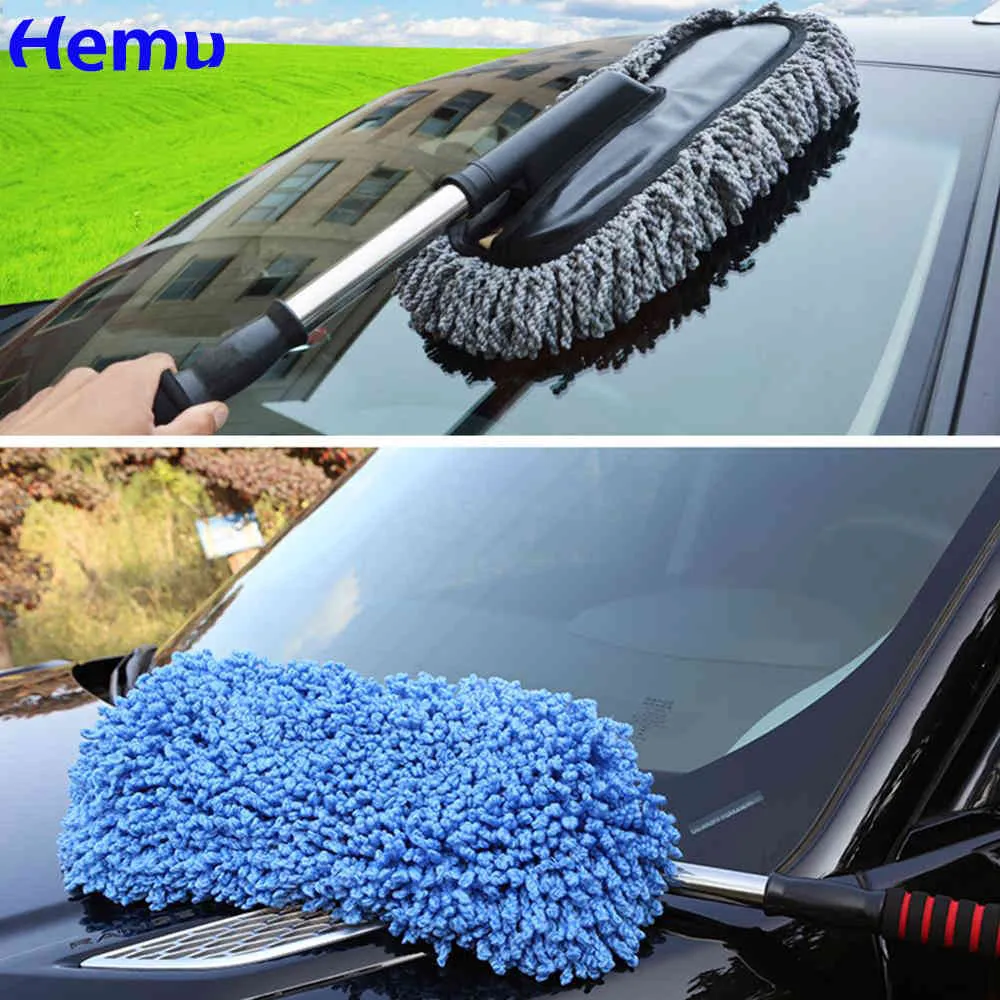Upgrade Retractable Wax Tow Microfiber Dust Cleaning Brush room dual purpose dust broom Car cleaning supplies