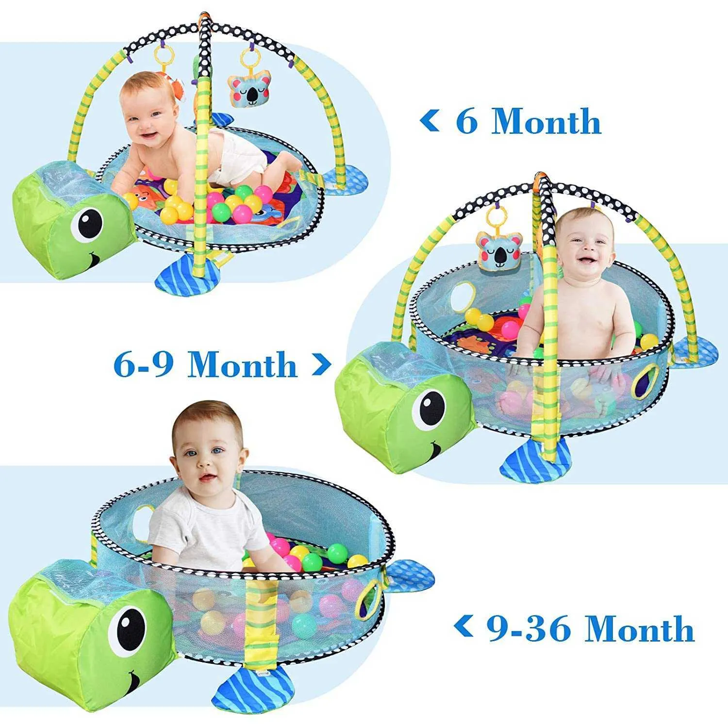 3-i-1 Baby Aktivitet Gym Mat Play Mat Pedagogiska Leksaker Pussel Crawling Fantsett Spädbarn Spel Pappa Spela Rug Gift för Barn Boys Girls 210724