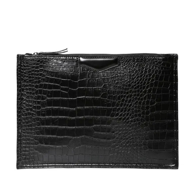 Fabryka Whole Men Trend Trend wytłoczona krokodylowa torebka torebka prosta człowiek z pakietem dużych pojemności to krokodyle ENVE264Y