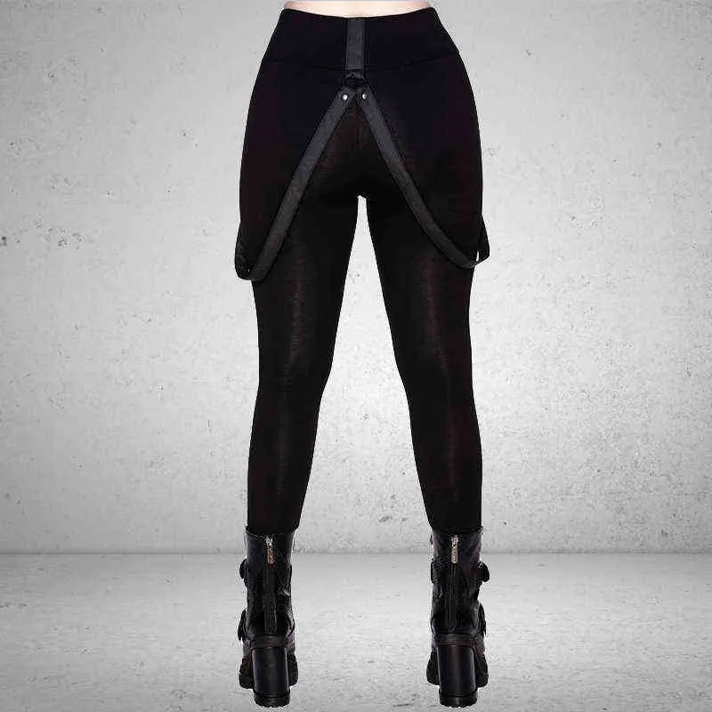 Pantaloni da donna Gothic Bodycon Pencil Summer Black Punk Style Streetwear Vita alta Leggings con stampa a stella a cinque punte Fashion 211221