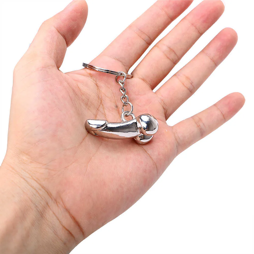 Yeni penis şekli Keyfob Dildo Anahtar Yüzükler Otomatik Anahtar Yüzük Yaratıcı Hediye Çinko Alaşım Araba Ana Zinciri Anahtarlık 5253073
