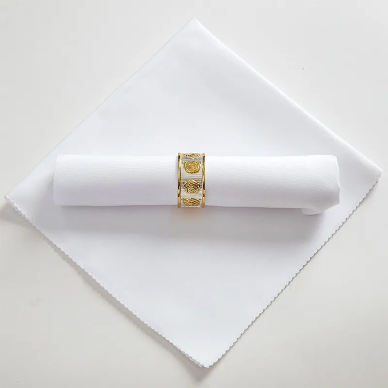 Western Restaurant Napkin Cloth Mouth Table Napkin White Thickened Folding Towel Table Mat Cloth 48*48cm