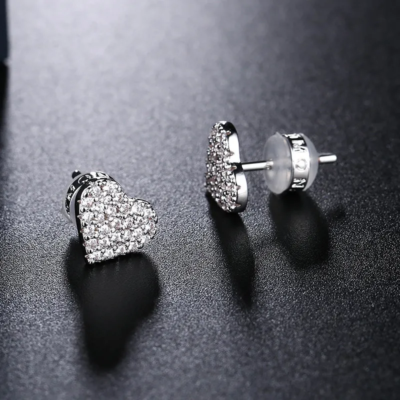UMGODLY – boucles d'oreilles en forme de cœur pour femmes, marque de luxe, Micro zircone cubique, mode, Collection Yao Chen, bijoux