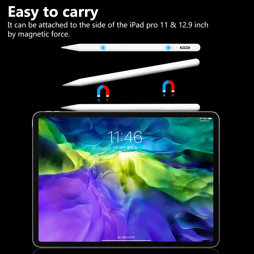 iPad Penna stilo la matita la matita Apple 1 2 Touch Pen tablet Ios Android Stylus Pen Matita IPad Xiaomi Huawei