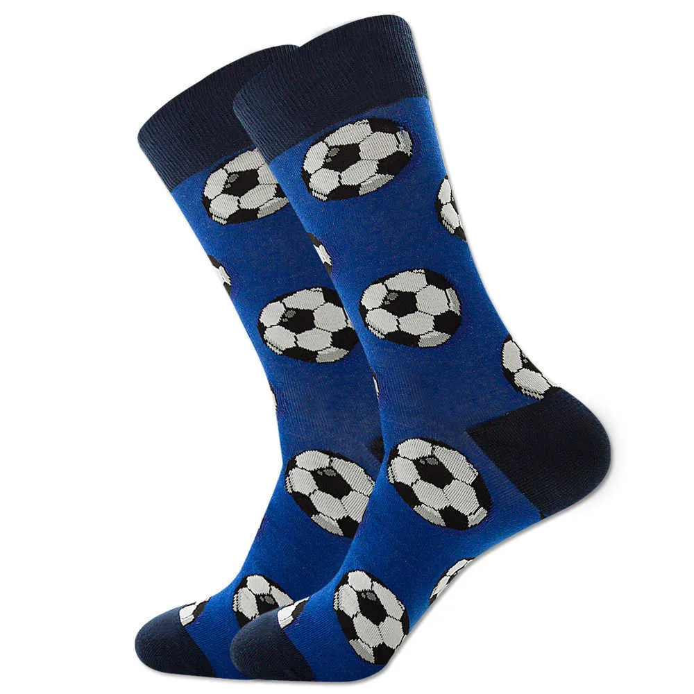 Bunte Männer Basketball Fußball Rugby Tennis Fußball Bowling Sport Ball Muster Happy Socks Lustige Baumwolle Crew Team Socken X0710