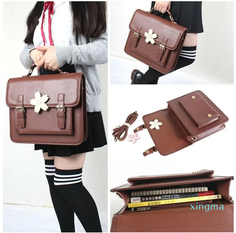Bolsas escolares japonês sakura bolsa lolita menino de garotinha backpack uniforme book345f