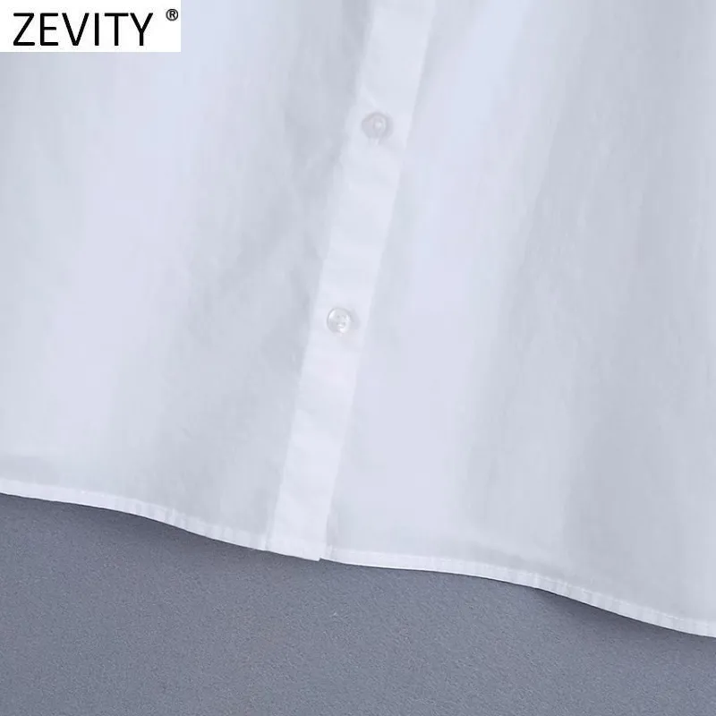 Women Sweet Embroidery Peter Pan Collar White Poplin Shirt Female Sleevelss Ruffle Blouse Roupas Chic Chemise Tops LS9279 210420