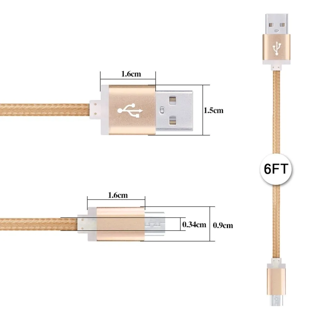 Câbles de téléphone portable Chargeur rapide micro USB pour Alcatel A7 5090Y A30 Fierce 5049Z A30 Plus Pixi Glory A621B Câble de charge de synchronisation de données de téléphone