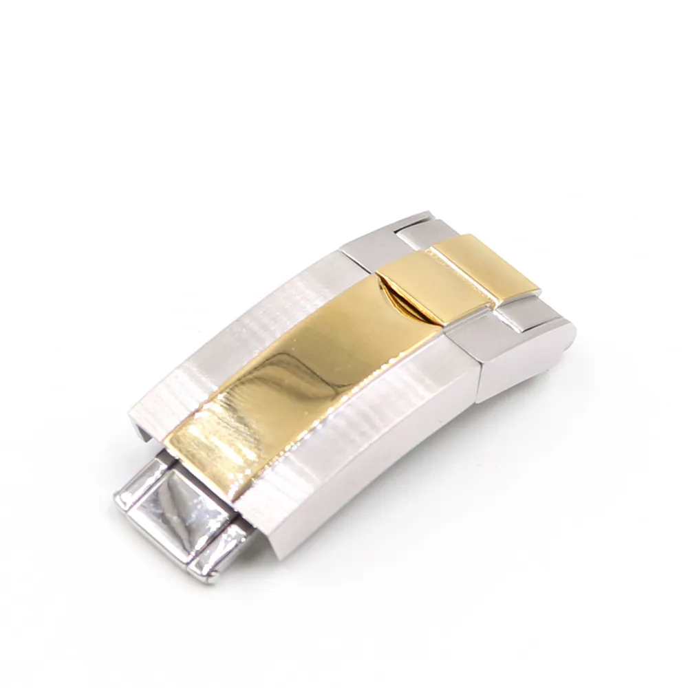 16 mm x 9 mm topkwaliteit roestvrijstalen horlogeband inzetsluiting voor Rol-armband rubber leer Oyster 116500271j