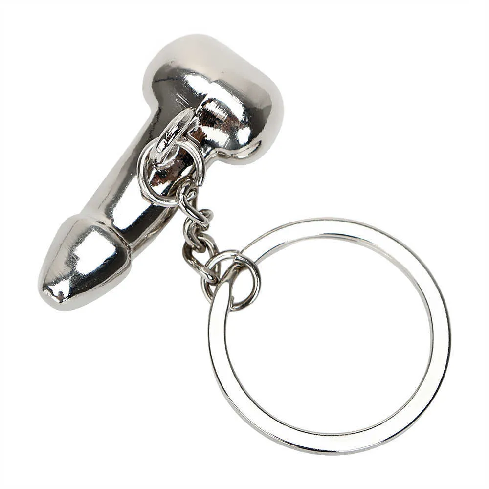 Ny penisform KeyFob Dildo Key Rings Auto Key Ring Creative Gift Zinc Eloy Car Key Chain KeyChain3205213