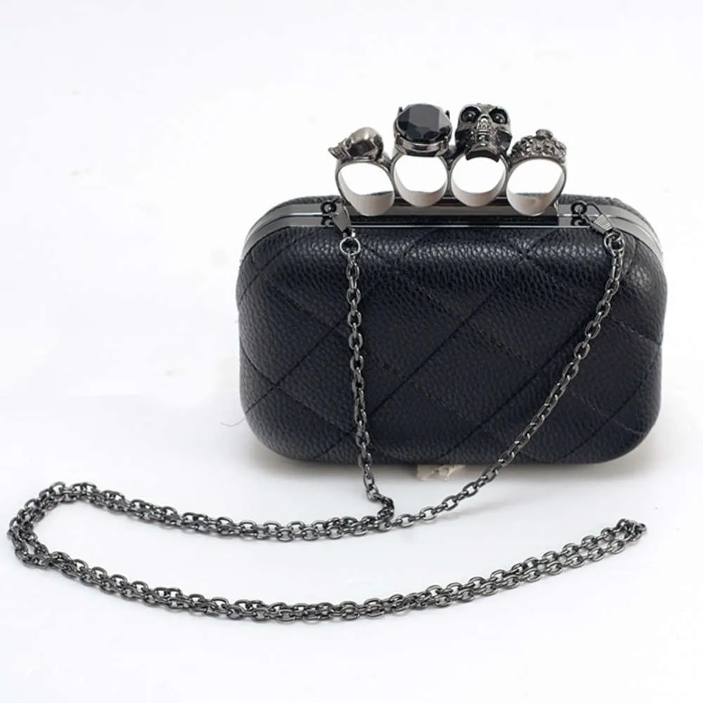 wallet 2021 hand grasping skull ring holding dinner bag chain shoulder women's251Z